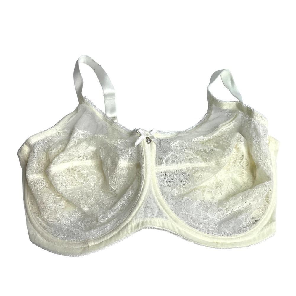 Wacoal  Retro Chic Full Figure Underwire Bra Sz 38G ivory‎